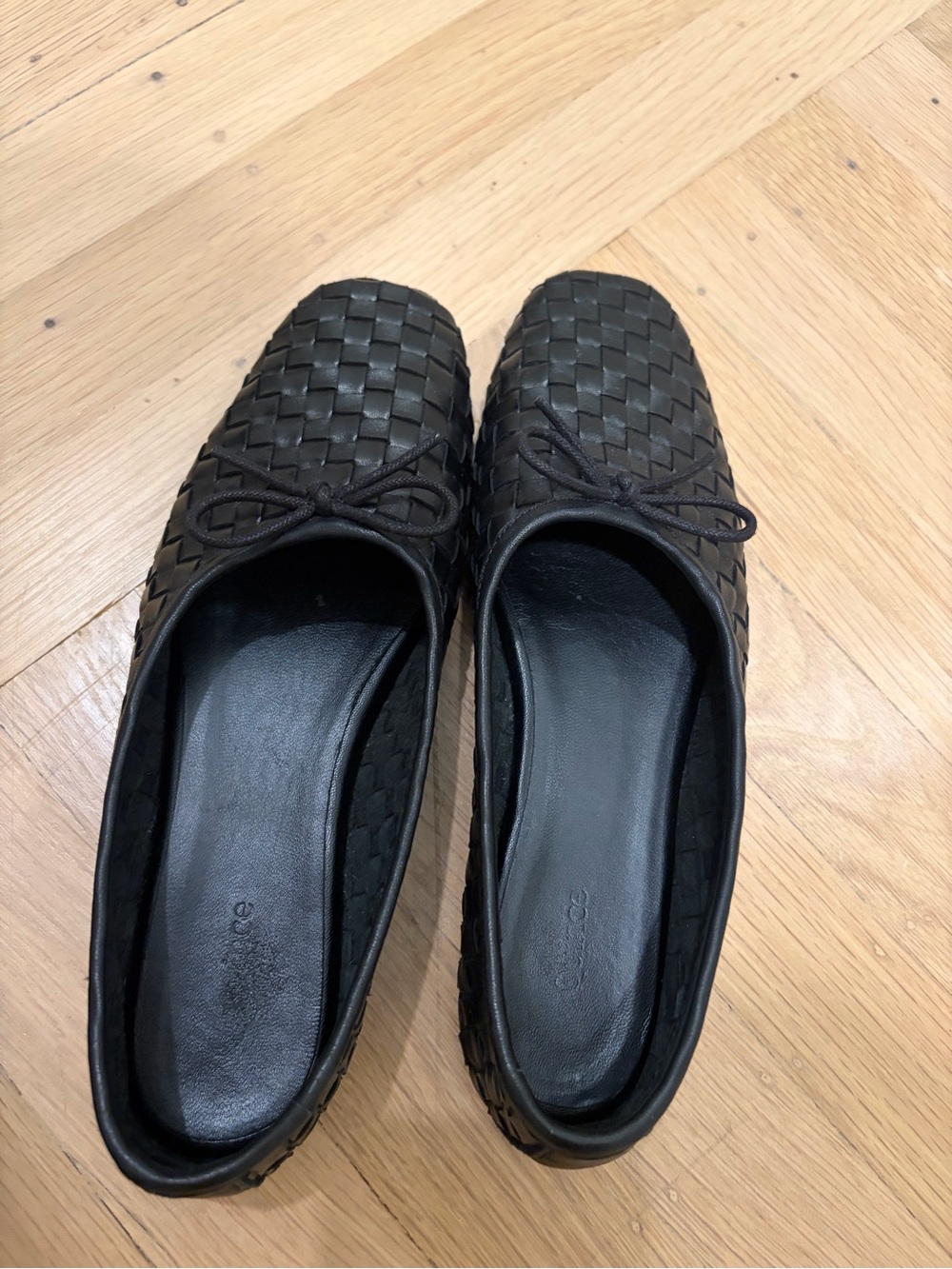 Black Woven Ballet Flats